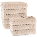 Duschtuch "Waves" - Beige / 8x 70x140cm Pure Label