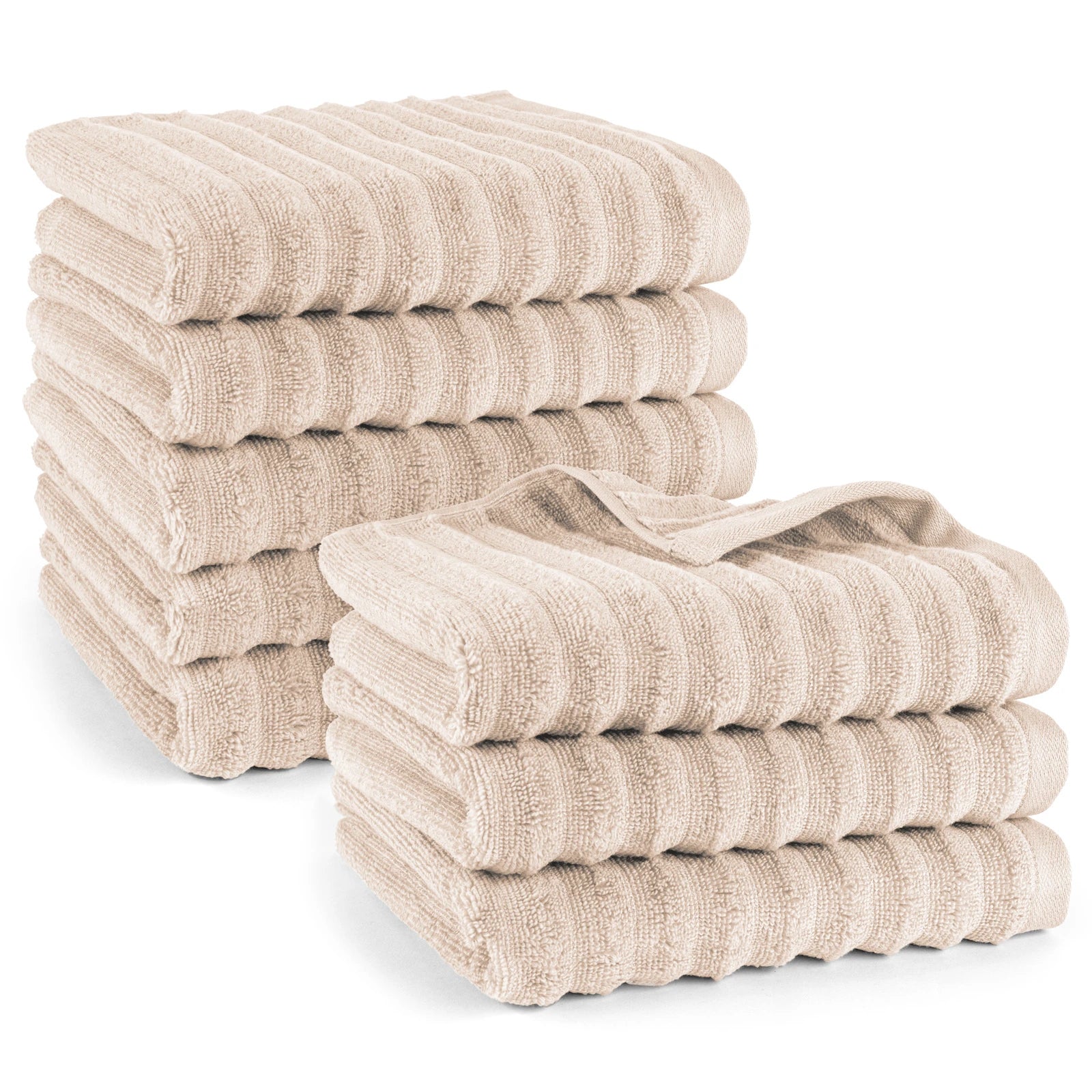 Handtuch "Waves" - Anthrazit / 4x 50x100cm Pure Label