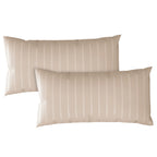 Kissenbezug Mako Satin mit Streifen - Beige - 2x40x80