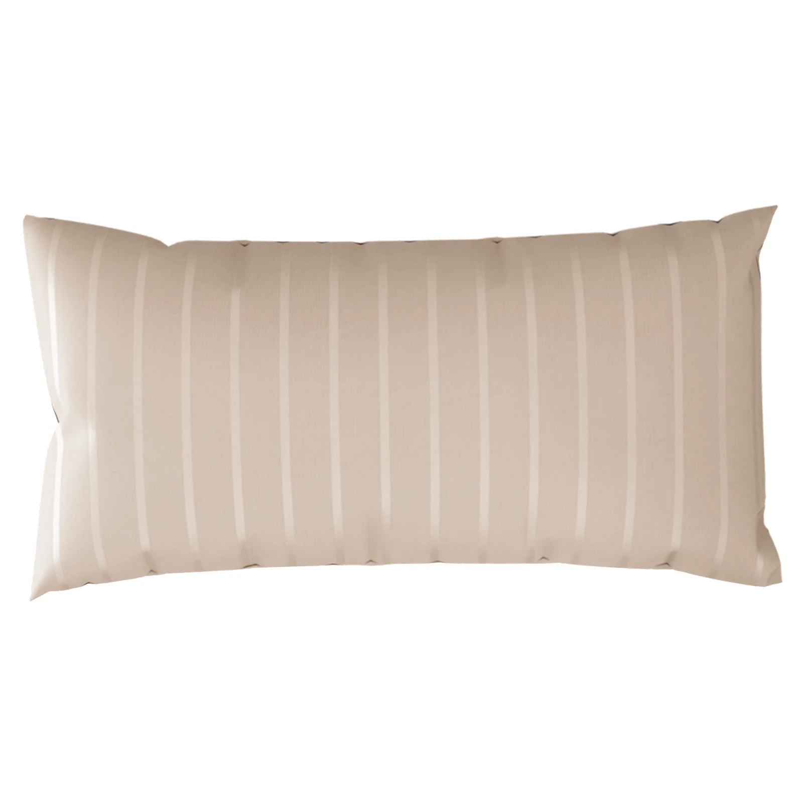 Kissenbezug Mako Satin mit Streifen - Beige - 40x80