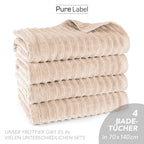 Duschtuch "Waves" - Anthrazit / 2x 70x140cm Pure Label