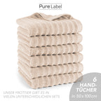 Handtuch "Waves" - Anthrazit / 4x 50x100cm Pure Label