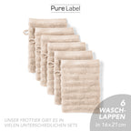 Waschlappen "Waves" - Anthrazit / 4x 16x21cm Pure Label