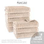 Duschtuch "Waves" - Anthrazit / 2x 70x140cm Pure Label