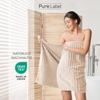 Duschtuch "Waves" - Anthrazit / 2x 70x140cm Pure Label