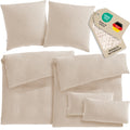 Musselin Bettwäsche Sets - Beige - 2x135x200 + 2x80x80 cm