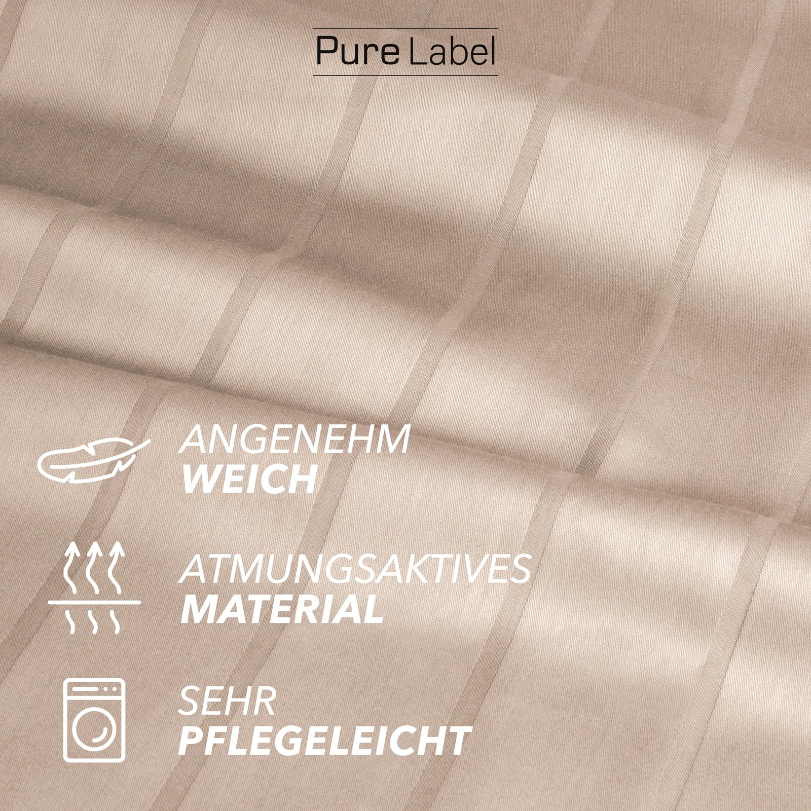 Bettwäsche Mako Satin mit Streifen