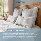 Musselin Bettwäsche  - Blau - Gestreift  2x155x220 40x80 cm