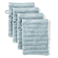 Waschlappen "Waves" - Blaugrau / 4x 16x21cm Pure Label