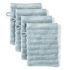Waschlappen "Waves" - Blaugrau / 4x 16x21cm Pure Label