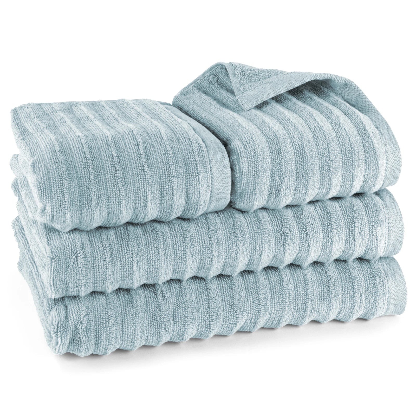 Handtuch Sets "Waves" - Anthrazit / 4x30x50 + 4x50x100 + 2x70x140 cm Pure Label