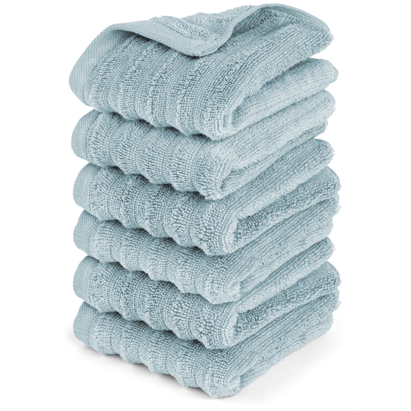 Gästehandtuch "Waves" - Blaugrau / 6x 30x50cm Pure Label