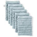 Waschlappen "Waves" - Blaugrau / 6x 16x21cm Pure Label