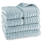 Handtuch Sets "Waves" - Anthrazit / 4x30x50 + 4x50x100 + 2x70x140 cm Pure Label