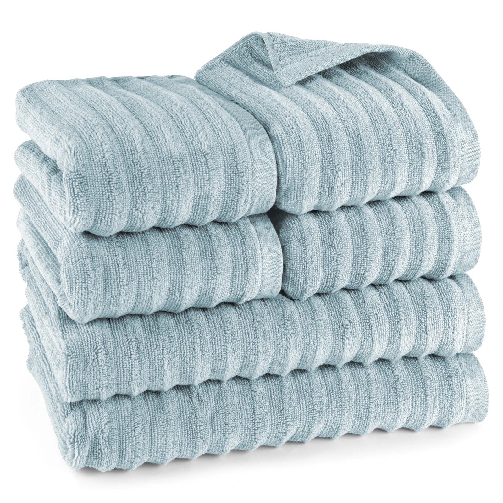 Handtuch Sets "Waves" - Anthrazit / 4x30x50 + 4x50x100 + 2x70x140 cm Pure Label