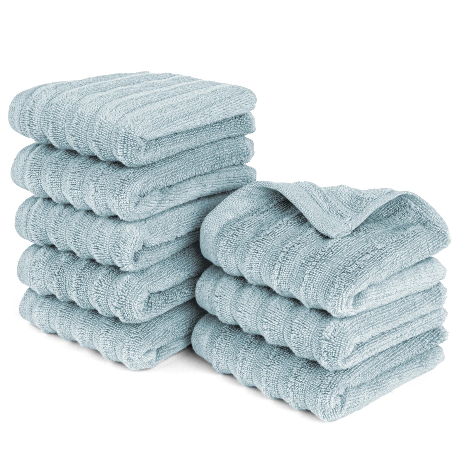 Gästehandtuch "Waves" - Blaugrau / 8x 30x50cm Pure Label