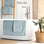 Duschtuch "Waves" - Anthrazit / 2x 70x140cm Pure Label
