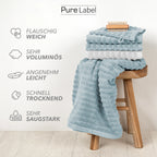 Duschtuch "Waves" - Anthrazit / 2x 70x140cm Pure Label