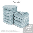 Gästehandtuch "Waves" - Anthrazit / 10x 30x50cm Pure Label