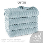 Duschtuch "Waves" - Anthrazit / 2x 70x140cm Pure Label