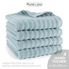 Handtuch "Waves" - Anthrazit / 4x 50x100cm Pure Label