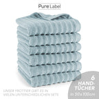 Handtuch "Waves" - Anthrazit / 4x 50x100cm Pure Label