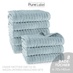 Duschtuch "Waves" - Anthrazit / 2x 70x140cm Pure Label