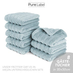 Gästehandtuch "Waves" - Anthrazit / 10x 30x50cm Pure Label