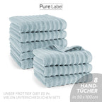 Handtuch "Waves" - Anthrazit / 4x 50x100cm Pure Label