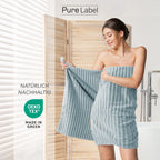 Duschtuch "Waves" - Anthrazit / 2x 70x140cm Pure Label