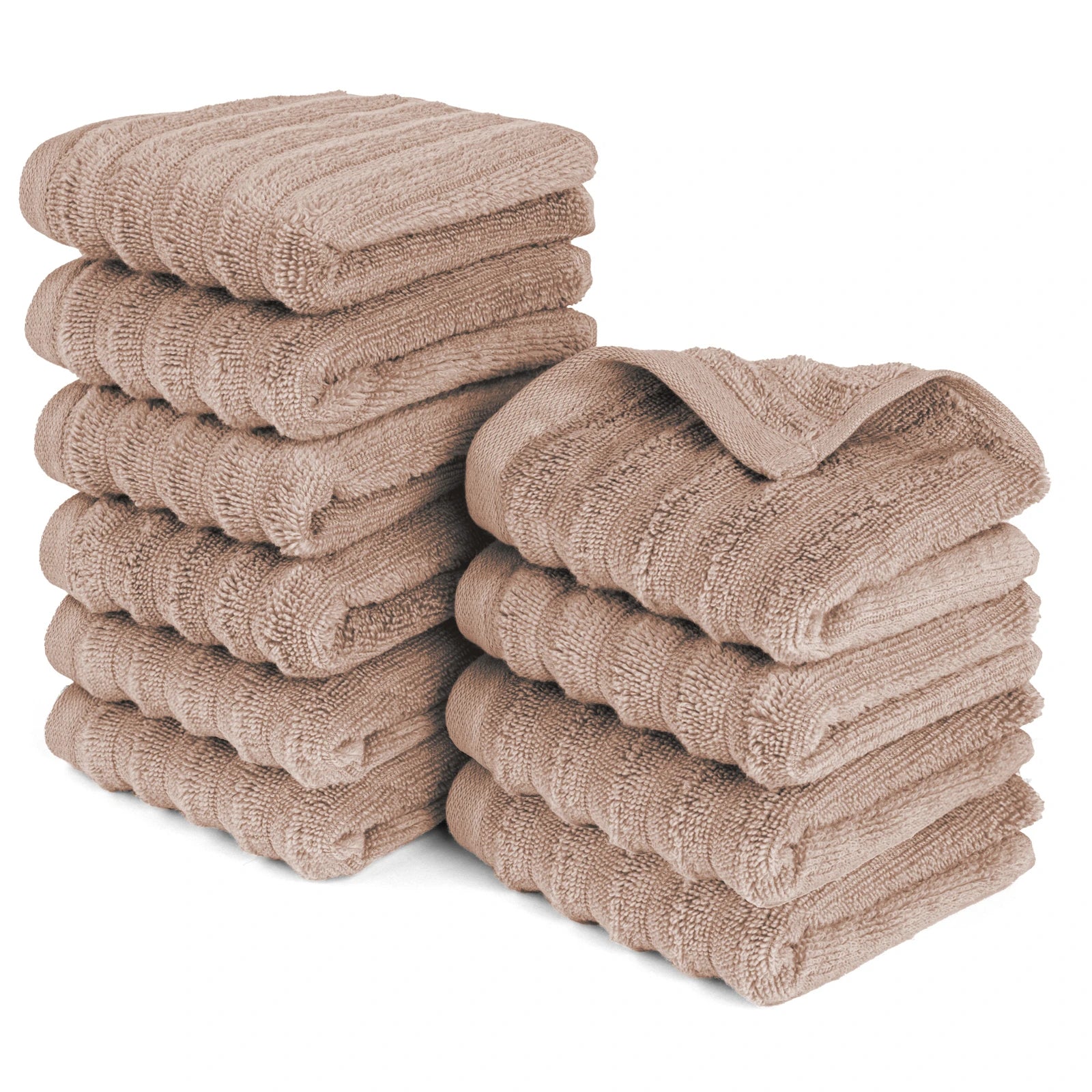 Gästehandtuch "Waves" - Hellbraun / 10x 30x50cm Pure Label