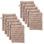 Waschlappen "Waves" - Anthrazit / 4x 16x21cm Pure Label