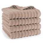 Handtuch "Waves" - Anthrazit / 4x 50x100cm Pure Label