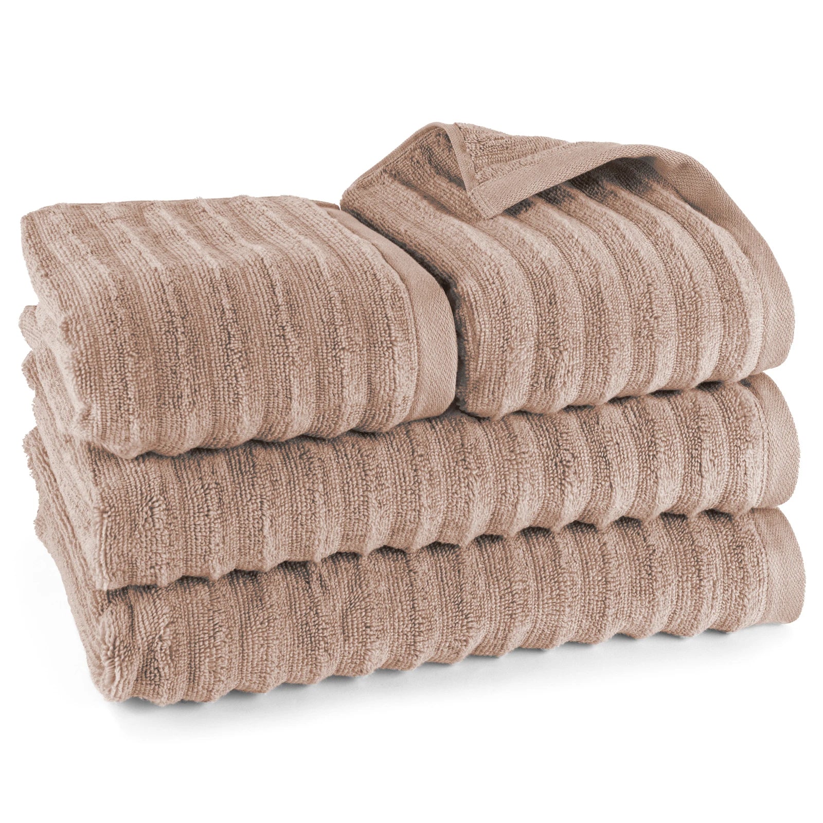 Handtuch Sets "Waves" - Anthrazit / 4x30x50 + 4x50x100 + 2x70x140 cm Pure Label