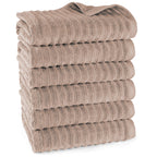 Duschtuch "Waves" - Hellbraun / 6x 70x140cm Pure Label