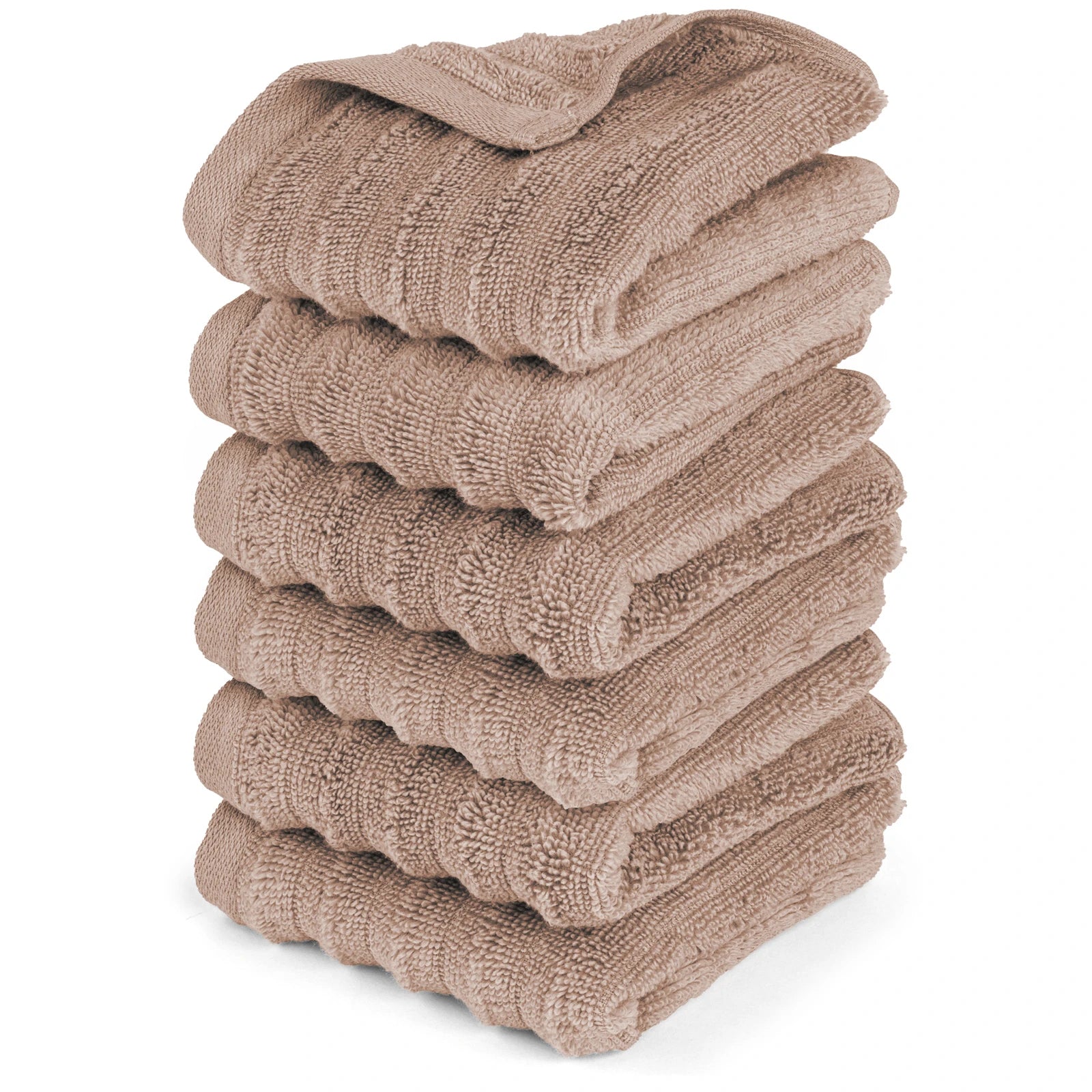 Gästehandtuch "Waves" - Hellbraun / 6x 30x50cm Pure Label