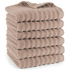 Handtuch "Waves" - Anthrazit / 4x 50x100cm Pure Label