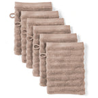 Waschlappen "Waves" - Hellbraun / 6x 16x21cm Pure Label
