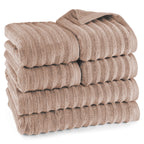 Handtuch Sets "Waves" - Anthrazit / 4x30x50 + 4x50x100 + 2x70x140 cm Pure Label