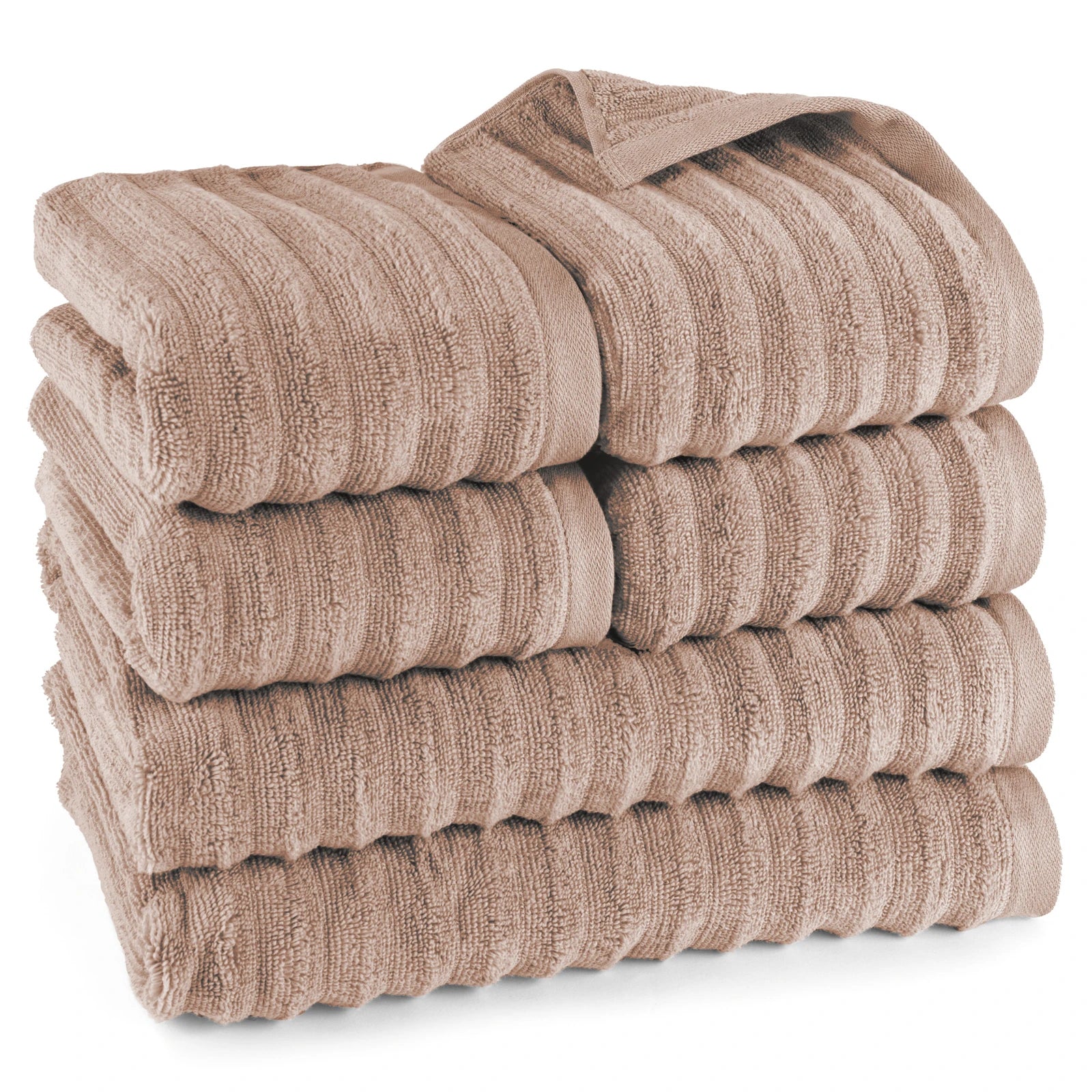 Handtuch Sets "Waves" - Anthrazit / 4x30x50 + 4x50x100 + 2x70x140 cm Pure Label