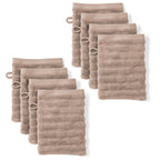Waschlappen "Waves" - Anthrazit / 4x 16x21cm Pure Label
