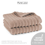 Handtuch "Waves" - Anthrazit / 4x 50x100cm Pure Label