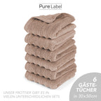 Gästehandtuch "Waves" - Anthrazit / 10x 30x50cm Pure Label