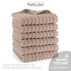 Handtuch "Waves" - Anthrazit / 4x 50x100cm Pure Label
