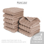 Gästehandtuch "Waves" - Anthrazit / 10x 30x50cm Pure Label