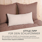Musselin Bettwäsche Sets - Hellbraun - 2x155x220 + 2x40x80 cm