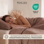 Musselin Bettwäsche Sets - Hellbraun - 2x155x220 + 2x40x80 cm