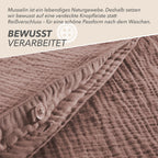 Musselin Bettwäsche Sets - Hellbraun - 2x155x220 + 2x40x80 cm