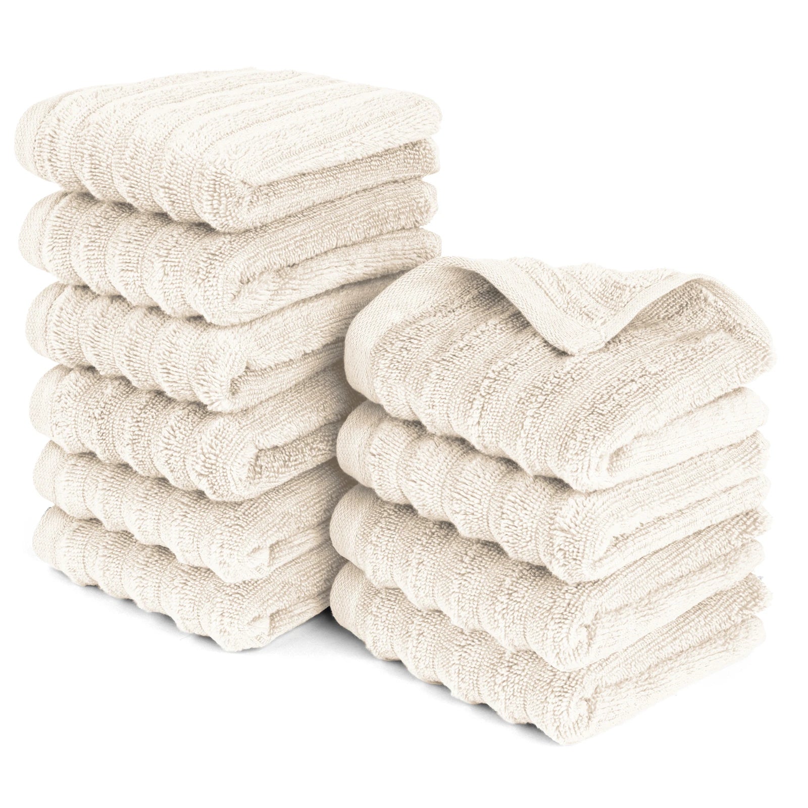 Gästehandtuch "Waves" - Creme / 10x 30x50cm Pure Label