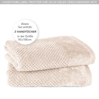 Handtücher "Popcorn" - Anthrazit / 2x 50x100cm Pure Label